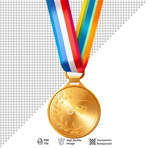 Medalha De Ouro Em Fundo Transparente Psd Premium