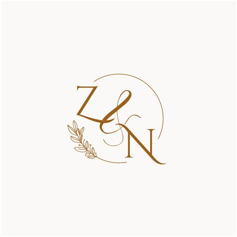 ZN Initial Wedding Monogram Logo 10255446 Vector Art At Vecteezy