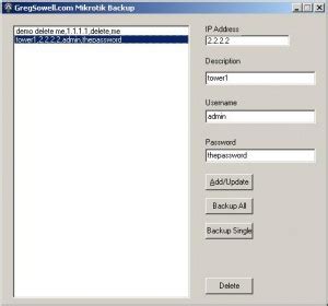 Automated Mikrotik Backups From Windows Securely Greg Sowell Saves