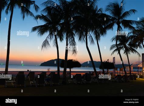 Colorful sunset on Cenang beach, Langkawi, Malaysia Stock Photo - Alamy