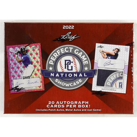 2022 Leaf Perfect Game National Showcase Baseball Hobby Box Pristine