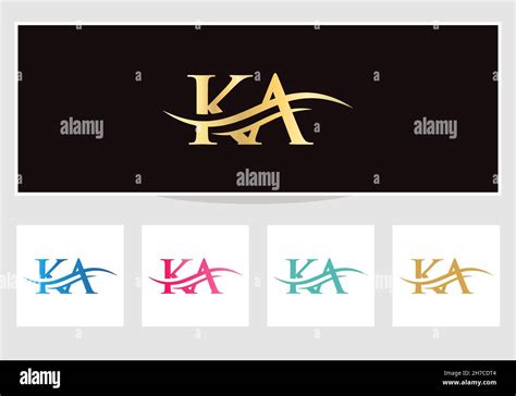 Ka Logo Design Premium Letter Ka Logo Design With Water Wave Concept