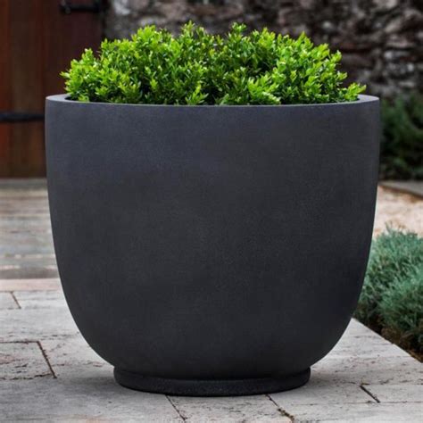 extra large outdoor planter pots with matte black finish lightweight ...