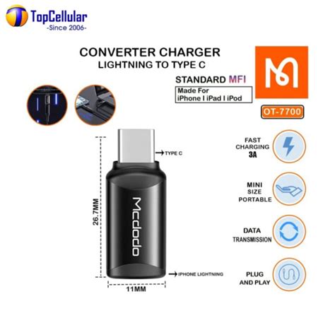 Jual Mcdodo Converter Lightning To Type C Connector Shopee Indonesia