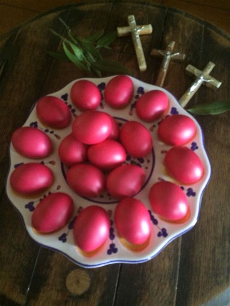 Red Greek Easter Eggs Greek Easter Easter Eggs Feast