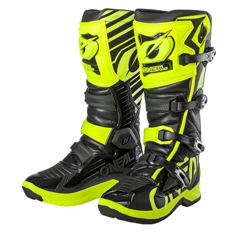 Bottes Cross O Neal Rmx Black Neon Yellow Pilote Tout Terrain