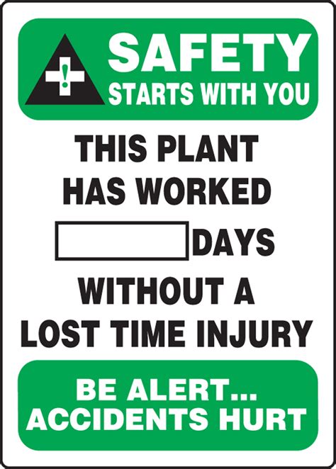 Write A Day Scoreboards Safety Starts With You This Plant Has Worked