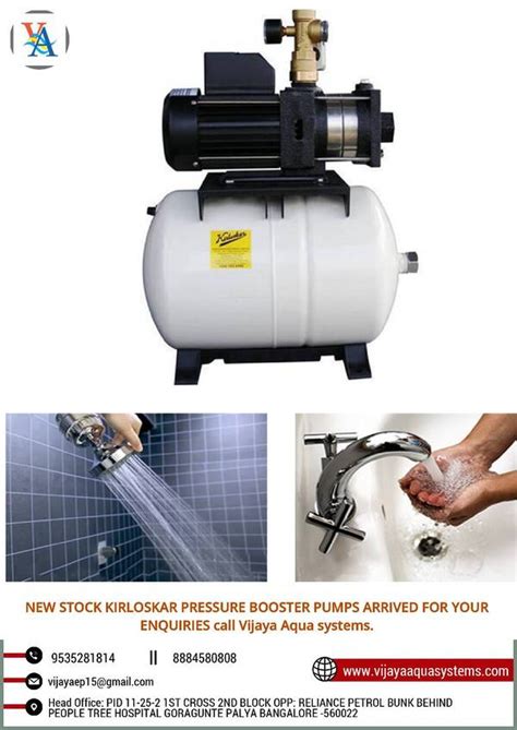 Kirloskar Pressure Booster Pumps For Bath Roo Vijaya Aqua Systems