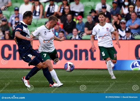 A League Melbourne Victory V Newcastle Jets Editorial Photo Image