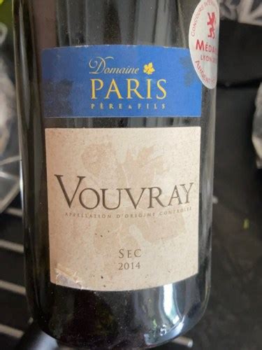 Domaine Paris P Re Fils Vouvray Sec Vivino