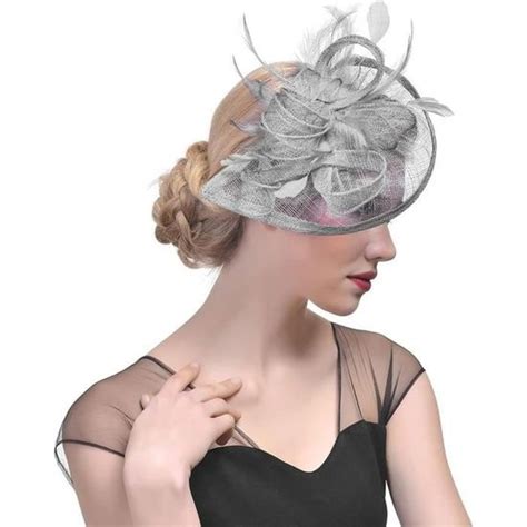 Chapeau Bibi Vintage Ann Es Pour Femme Coiffe De Mari E Fleur Et