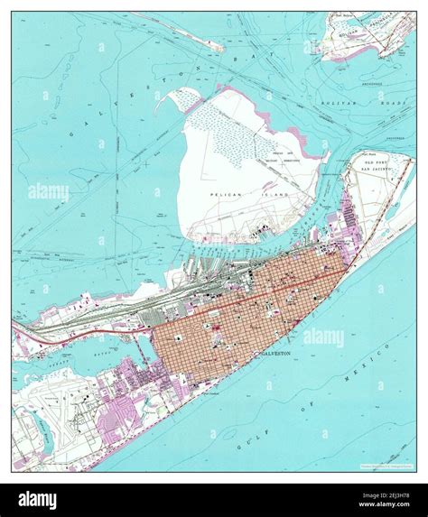 Galveston Texas Map 1954 124000 United States Of America By