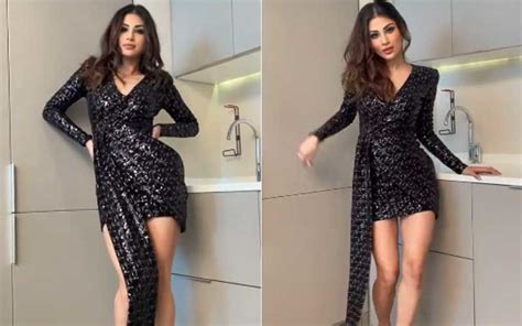 Mouni Roy Dresses Up To Impress In A Rs 27k Shimmery Lbd Looks Smoking Hot As She Grooves To