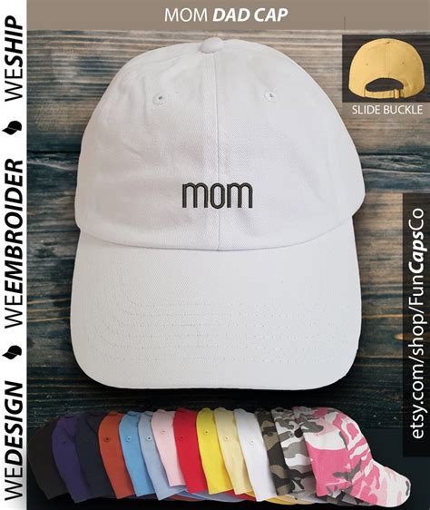 Mom Hat Dad Style Hat Embroidered Hat Mom Dad Capfun Hat Etsy