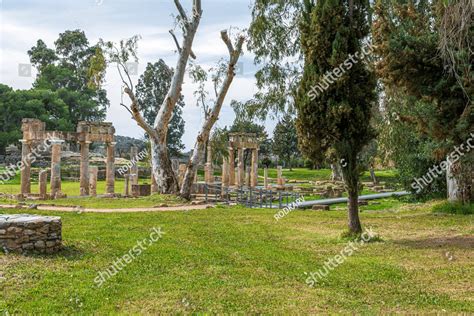 Temple Of Artemis In Archaeological Site Of Brauron Attica Greece