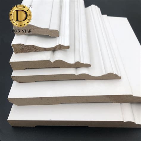 High Quality White Casing Moulding Crown Moulding Wrap Lines Primed Base Board Manufacturer And