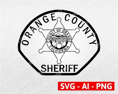 Orange California Sheriff Patch SVG, County Sheriff's Office Department ...