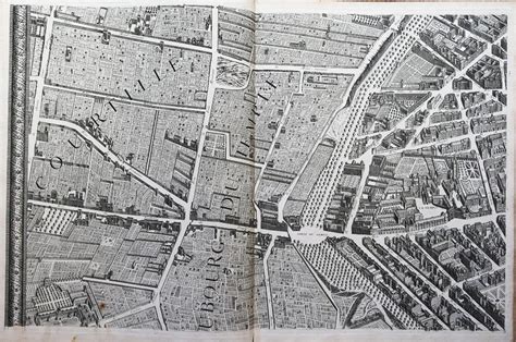 Proantic Original Plan Of Paris From The Th Century Turgot Mich