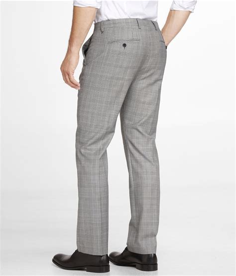 Lyst Express Plaid Photographer Suit Pant In Gray For Men