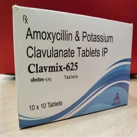 Clavmix 625mg Amoxicillin Potassium Clavulanate Tablet At Rs 174box