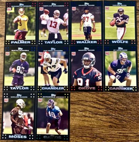 2007 Topps Rookie Cards Amobi Okoye Adam Carriker Quentin Moses Josh