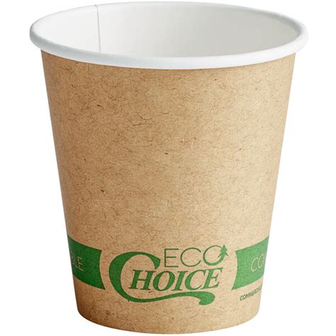 EcoChoice 10 Oz Kraft Compostable Paper Hot Cup 1000 Case