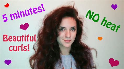 ♥ How To Curl Your Hair Without Heat 5 Minutes ♥ Youtube