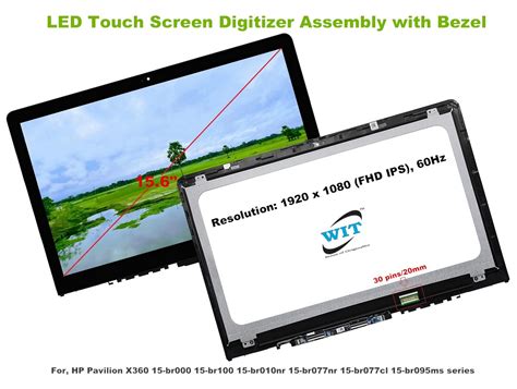 15 6 Inch FHD LCD LED Touch Screen Digitizer Assembly With Bezel For HP