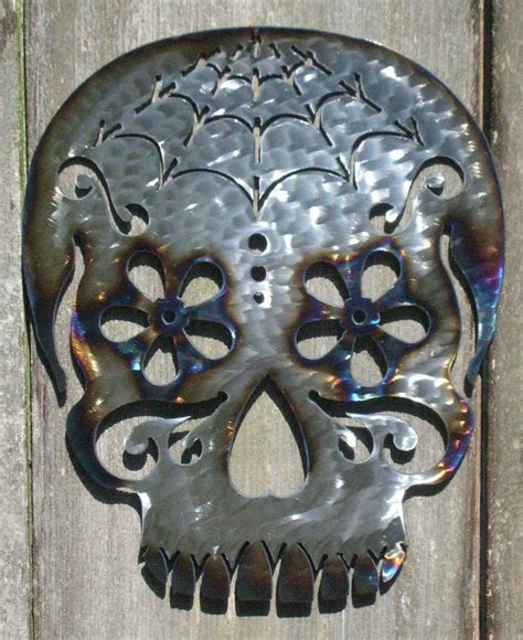 Metal Sugar Skull Wall Art