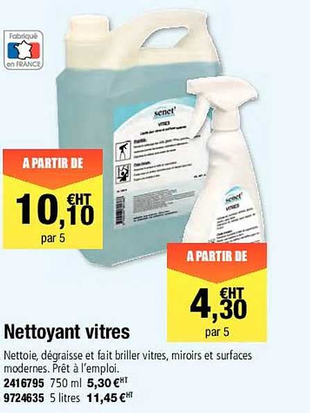 Promo Nettoyant Vitres Chez Plein Ciel Icatalogue Fr