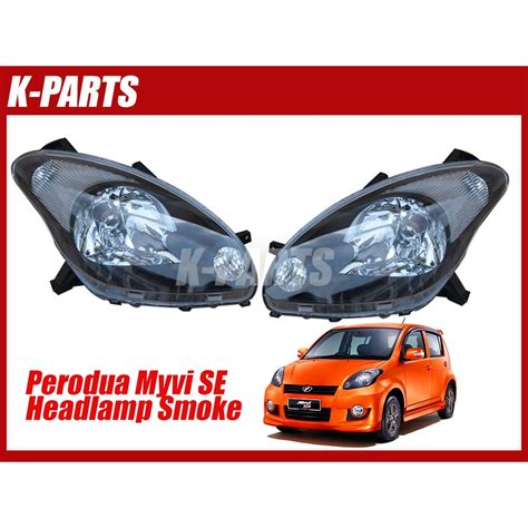 Perodua Myvi SE2 05 11 Smoked Headlamp Lamp Lampu Smoke Head Light SE