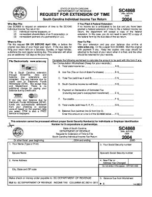 Fillable Online Sctax STATE OF SOUTH CAROLINA DEPARTMENT OF REVENUE