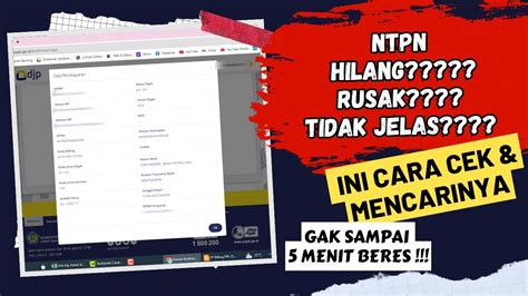 Cara Melihat NTPN Pada Kode Billing YouTube