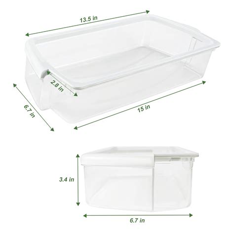 Packs W Clear Refrigerator Door Shelf Bin By Ami Replaces