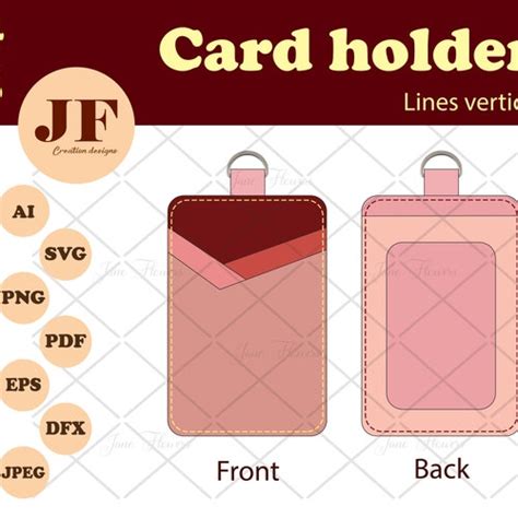 Id Card Holder Svg Id Badge Holder Business Card Holder Svg Etsy