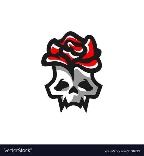 Skull Of A Rose Logo Royalty Free Vector Image