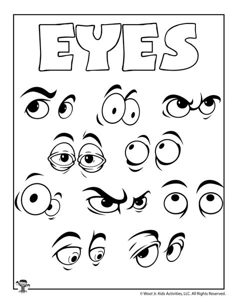 Cartoon Eyes Coloring Pages