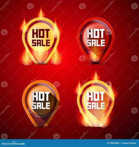 Hot Sale Labels Set Stock Vector Illustration Of Price 39065861