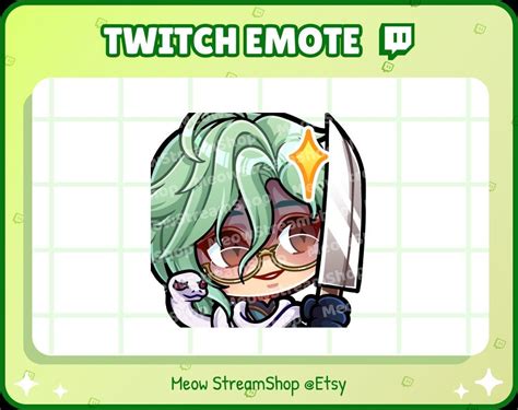 Twitch Emote Baizhu Knife Knives Yandere Angry Evil Emotes