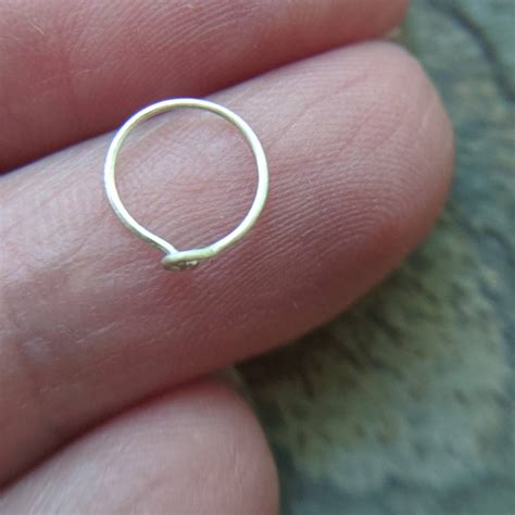 24g Nose Ring 24 Gauge Nose Hoop Sterling Silver Titanium Etsy