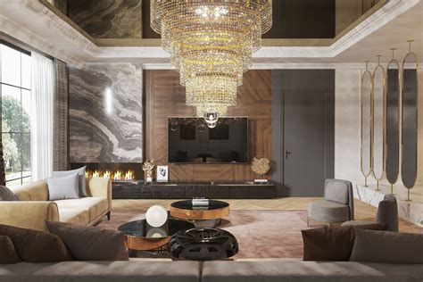 Luxurious Living Room Scene 3D model MAX OBJ FBX