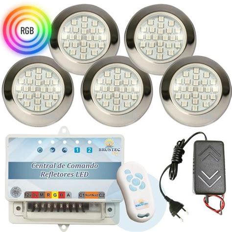 Kit Ilumina O Para Piscina Refletores Led W Inox Rgb Central