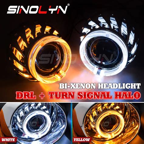 Sinolyn Angel Eyes Bi Xenon Lentes Projetor Para Farol Luzes Do Carro