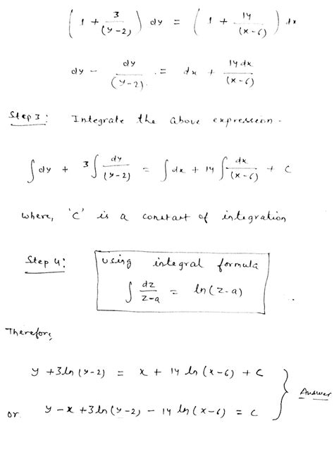 Solved Separation Of Variables Using The Y Prime Show Your Solution