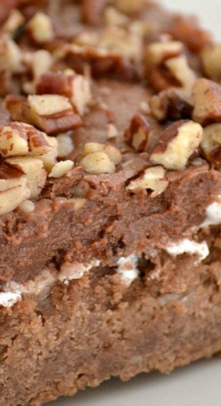 Mississippi Mud Cake ~ A Rich Chocolate Cake Pecans And Coconut Topped With A Layer Of