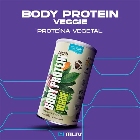 Body Protein Veggie Sabor Cacau 418g Equaliv MUV Viva Em