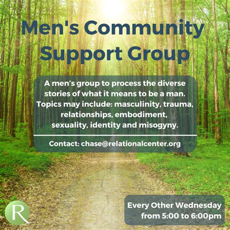 Men’s Community Support Group | The Relational Center