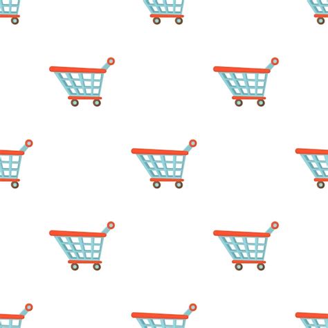 Premium Vector | Shopping cart pattern seamless background texture ...