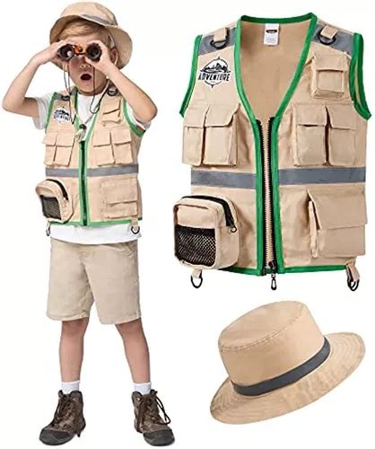 Conjunto De Disfraz De Explorador Para Niños Chaleco De Exp Cuotas