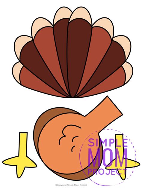 Turkey Paper Bag Puppet Craft Template Simple Mom Project Store